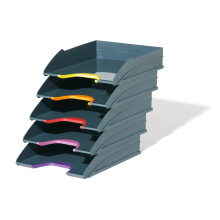 Terasator rezistent la scrisoare stivuibila gri ?i multicolor set varicolor de 5 (770557)