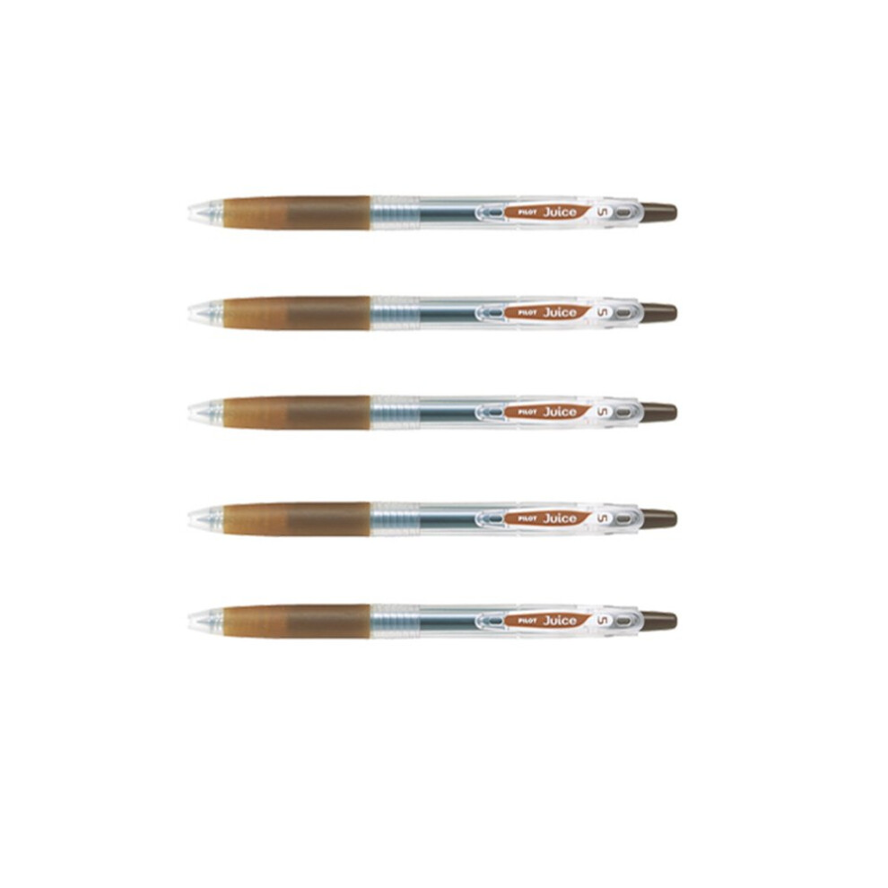 Pilot 0.5mm Juice Gel Ink Ballpoint Pen set of 5  Coffee Brown (LJU-10EF-CB)