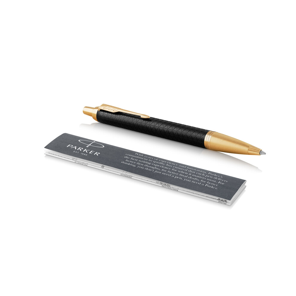 Parker IM Ballpoint Pen  Premium Black with Medium Point Black Ink Refill (1975572)