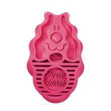 KONG - ZoomGroom - Dog Brush for Grooming and Shampooing - Red Brush for Large Dogs