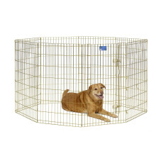 MidWest Homes for Pets Foldable Metal Dog Exercise Pen / Pet Playpen Gold zinc w/ door 24'W x 42'H