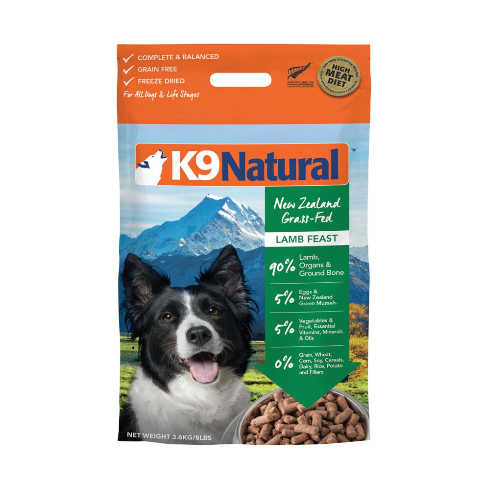 K9 Natural Freeze Dried Dog Food Lamb 8Lb