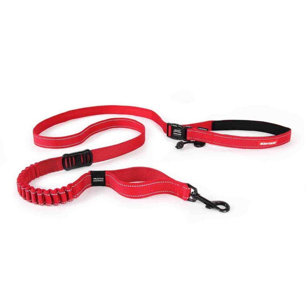 EzyDog Road Running Best Hands-Free Walking  Jogging  and Running Zero Shock Bungee Dog Leash - Reflective Stitching and Adjustable Waist Belt - Provi