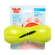 West Paw Zogoflex Qwizl Dog Puzzle Treat Toy - Interactive Chew Toy for Dogs - Dispenses Pet Treats - Brightly-Colored Dog Enrichment Toy for Aggressi