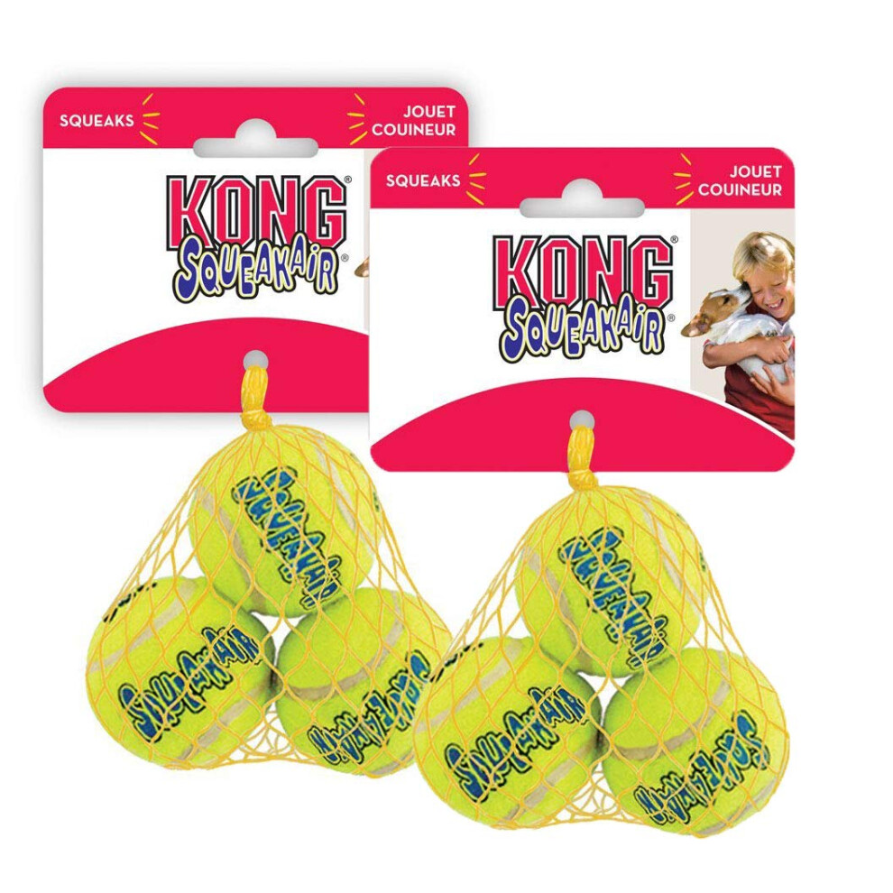 KONG Air Squeaker Tennis Balls Small Two Pack