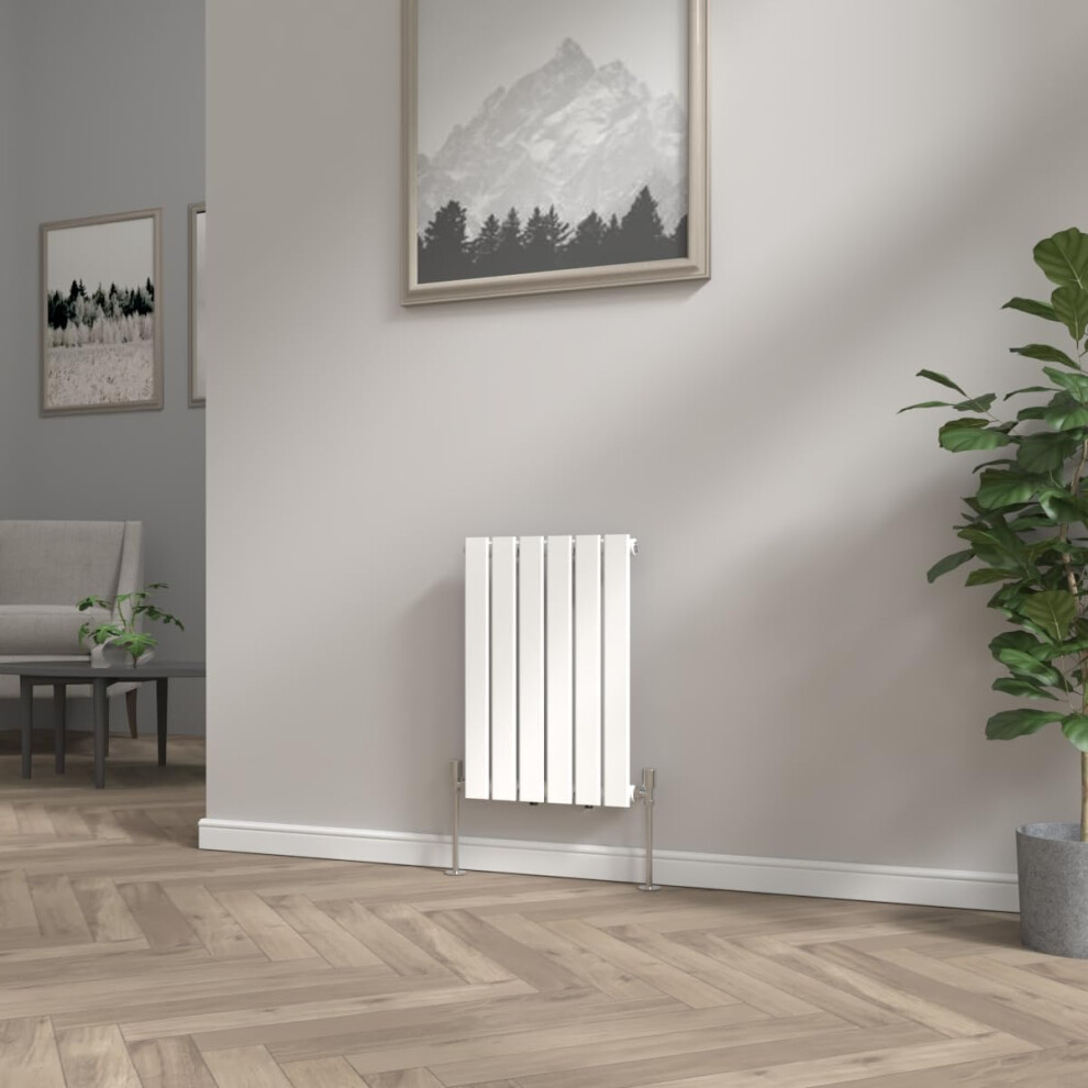 Nrg 600X408 Horizontal Flat Panel Designer Radiator Bathroom Central Heating Rad Single Column Gloss White 8000000002471