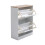 Living And Home White 2 Drawer Flip Down/Pull Out Wooden Shoe Cabinet Hallway Storage 4