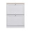 Living And Home White 2 Drawer Flip Down/Pull Out Wooden Shoe Cabinet Hallway Storage 3