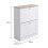 Living And Home White 2 Drawer Flip Down/Pull Out Wooden Shoe Cabinet Hallway Storage 6
