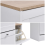 Living And Home White 2 Drawer Flip Down/Pull Out Wooden Shoe Cabinet Hallway Storage 5