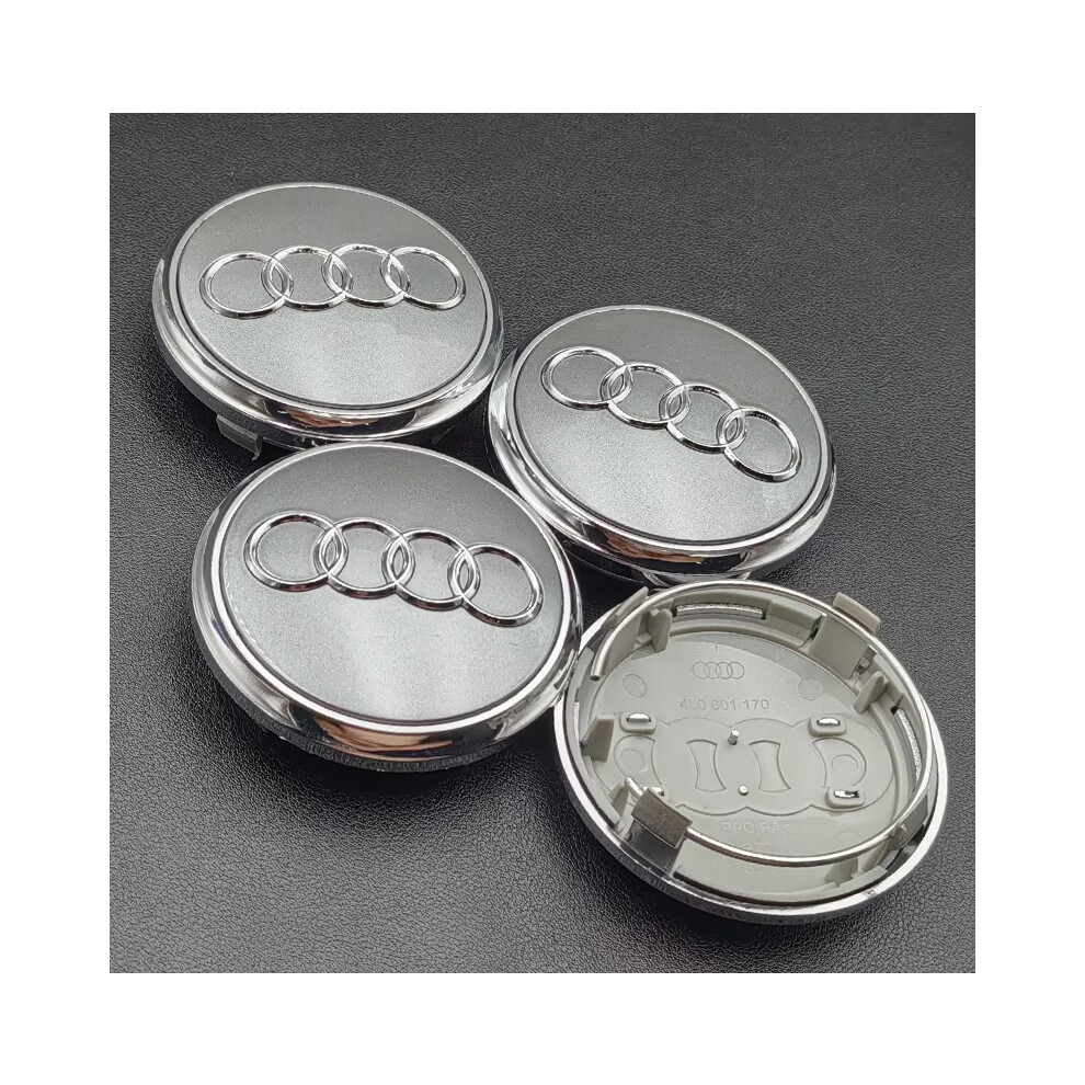 (77Mm 4Pcs) 4Pcs 60Mm 61Mm 68Mm 69Mm 77Mm Audi Hub Caps Car Wheel Center Caps For Audi A1 A2 A3 A4 A5 A6 A7 A8 S3 S6 Q3 Q5 Q7 Accessories Grey 6902315291897