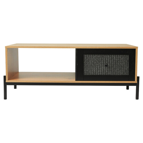 Living And Home 109CM Semi-Open Style Wooden Coffee Table with Drawer 2