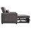 Living And Home Grey 3-Shape Convertible Sofa Bed with 2 Pillows,164cm W 5