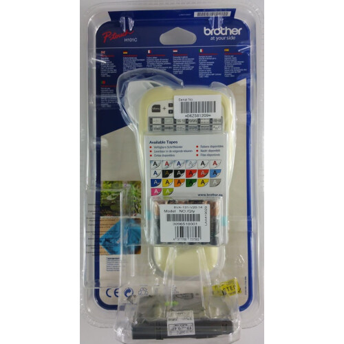 Brother P-Touch H101C Handheld Labelling Print Machine System + Tape + Batteries 1