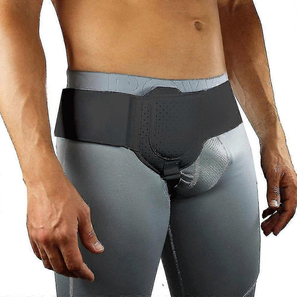 Support belt for inguinal hernia and sports with removable compression pad