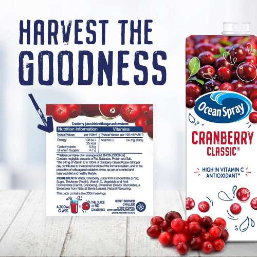 Ocean Spray Cranberry Juice 12 x 1L 1