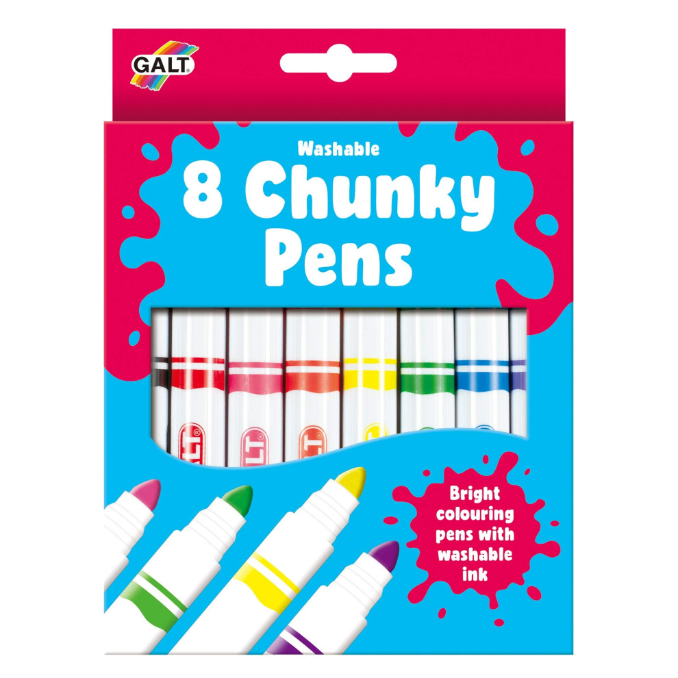 Galt Toys, 8 Chunky Pens - Washable, Chunky Pens for Children, Ages 3 Years Plus