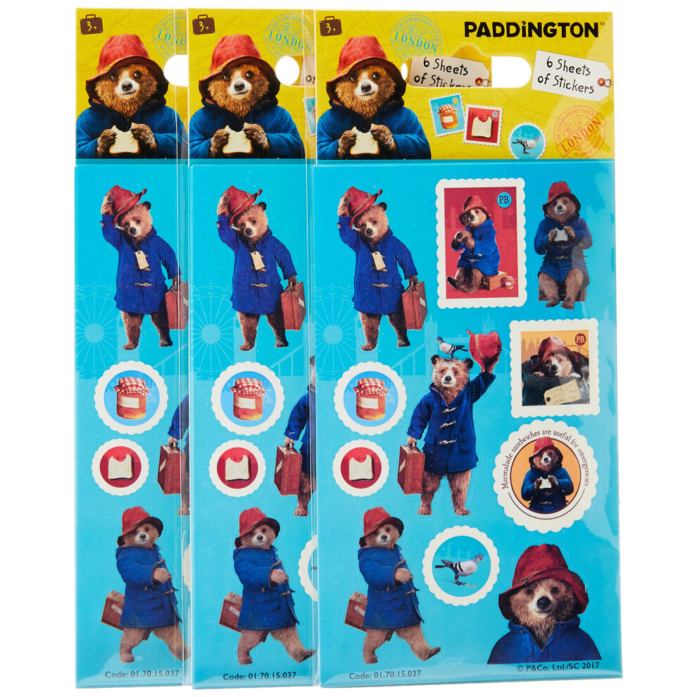 Paper Projects Paddington Movie Party Bag Stickers Bundle (18 Sheets) | Perfect for Children's Parties and Stocking Fillers | Can be Used for