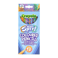 CRAYOLA Wirbel-Buntstifte     verschiedene Farben (12er-Pack) | Magischer Wirbel-Effekt zum Zeichnen von 4 Farben pro Stift | Ideal f   r Kinder ab 3