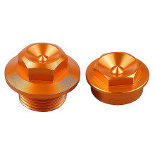 (Front Orange) Nicecnc M20x1.5 Front Rear Axle Nut Screw For Gasgas Ec250 Ec300 Ec250f Ec350f Ec Ecf 250 300 2021 2022 Ktm Exc Excf Husqvarna