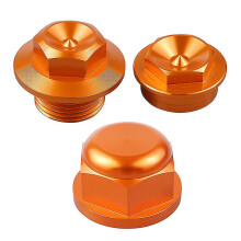 (Set Orange) Nicecnc M20x1.5 Front Rear Axle Nut Screw For Gasgas Ec250 Ec300 Ec250f Ec350f Ec Ecf 250 300 2021 2022 Ktm Exc Excf Husqvarna