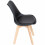 Charles Jacobs (Black) Charles Jacobs Rectangular Dining Table Set Four 4 Dinner Kitchen Chairs White Solid Beech Wood 5