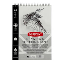 Derwent Sketch Pad A4 Portrait, Drawing & Writing, 30 Sheets, Acid-Free Paper, Wirebound Spine, Professional Quality, 2300139