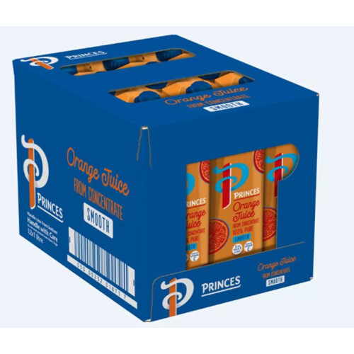 Princes Pure Orange Juice Smooth, 12 x 1L