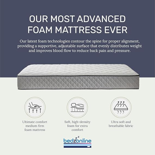 Hybrid Memory Foam & Spring Mattress - 4ft Small Double  Memory Foam 2