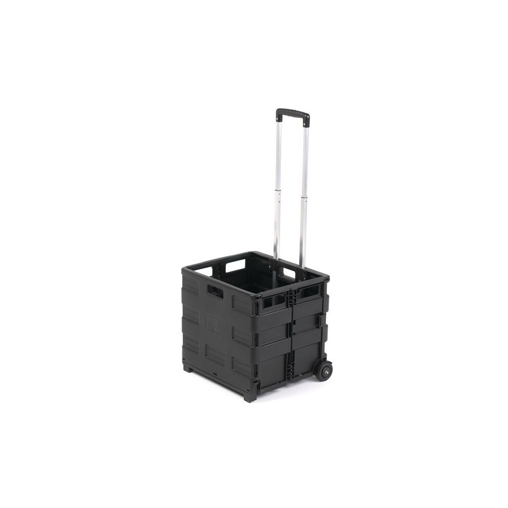 Ez Pack Heavy Duty Collapsible Shopping Trolley Cart - 25Kg, 30L, Aluminum Handle, Foldable With Wheels, Car Boot & Camping