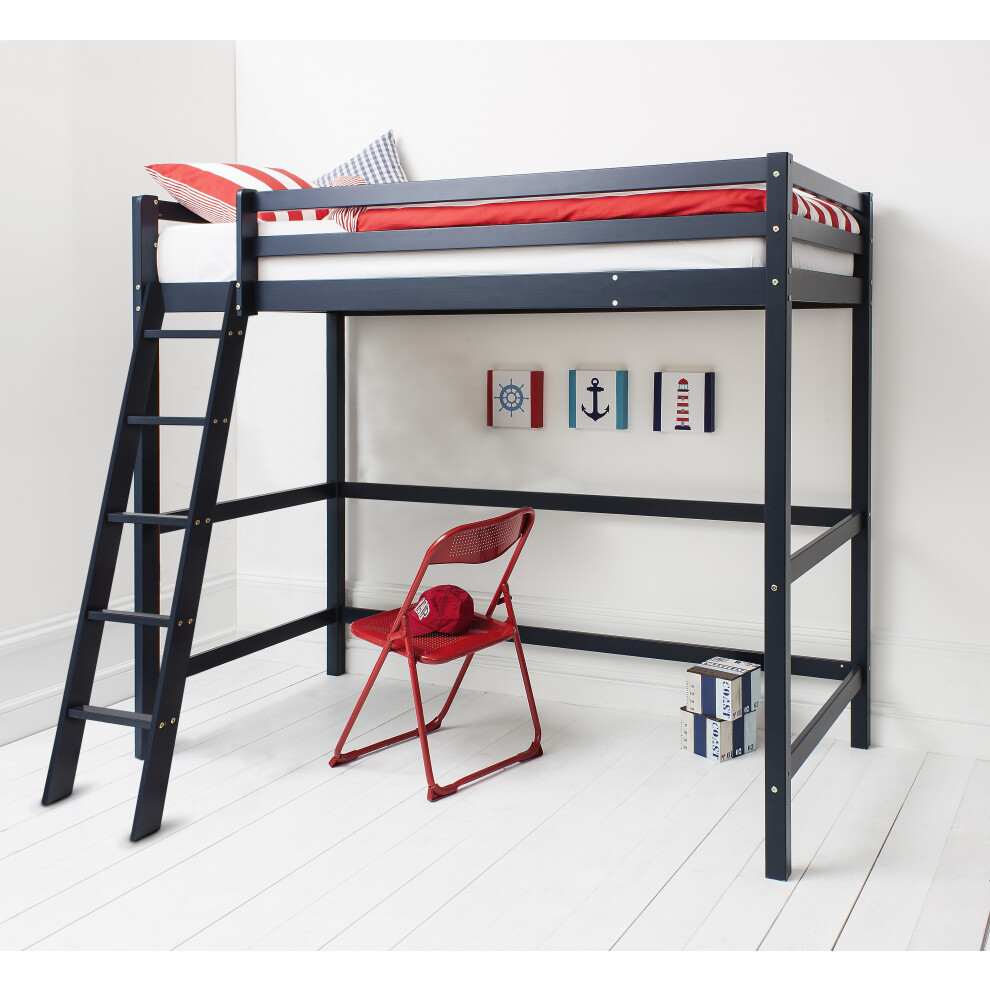 Thomas High Sleeper Kids Cabin Bed Bunk in Anthracite