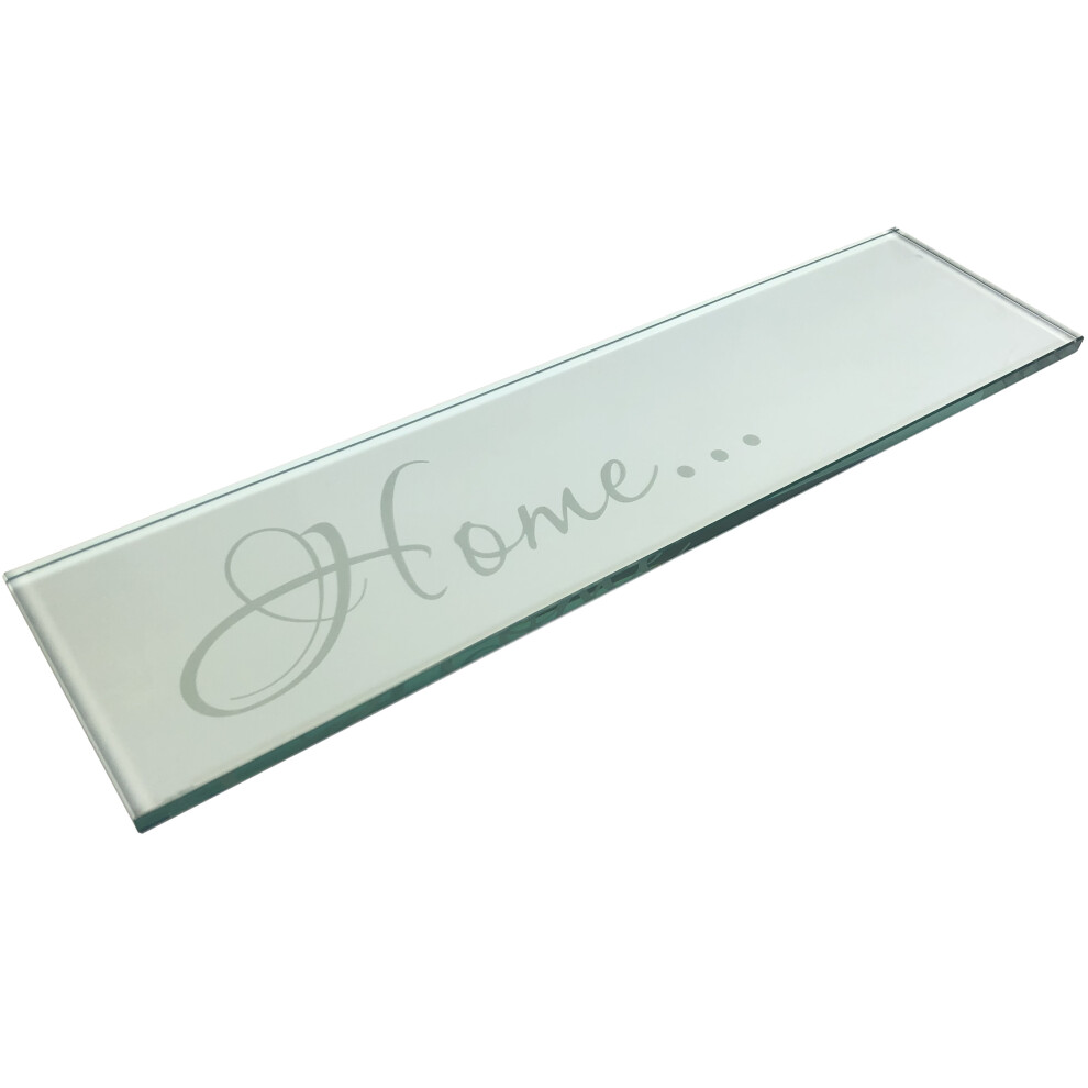 (60 x 15 x 1.2cm) Clear Tempered Glass Shelf Panel Bathroom Shelves Floating Wall Kitchen Bedroom