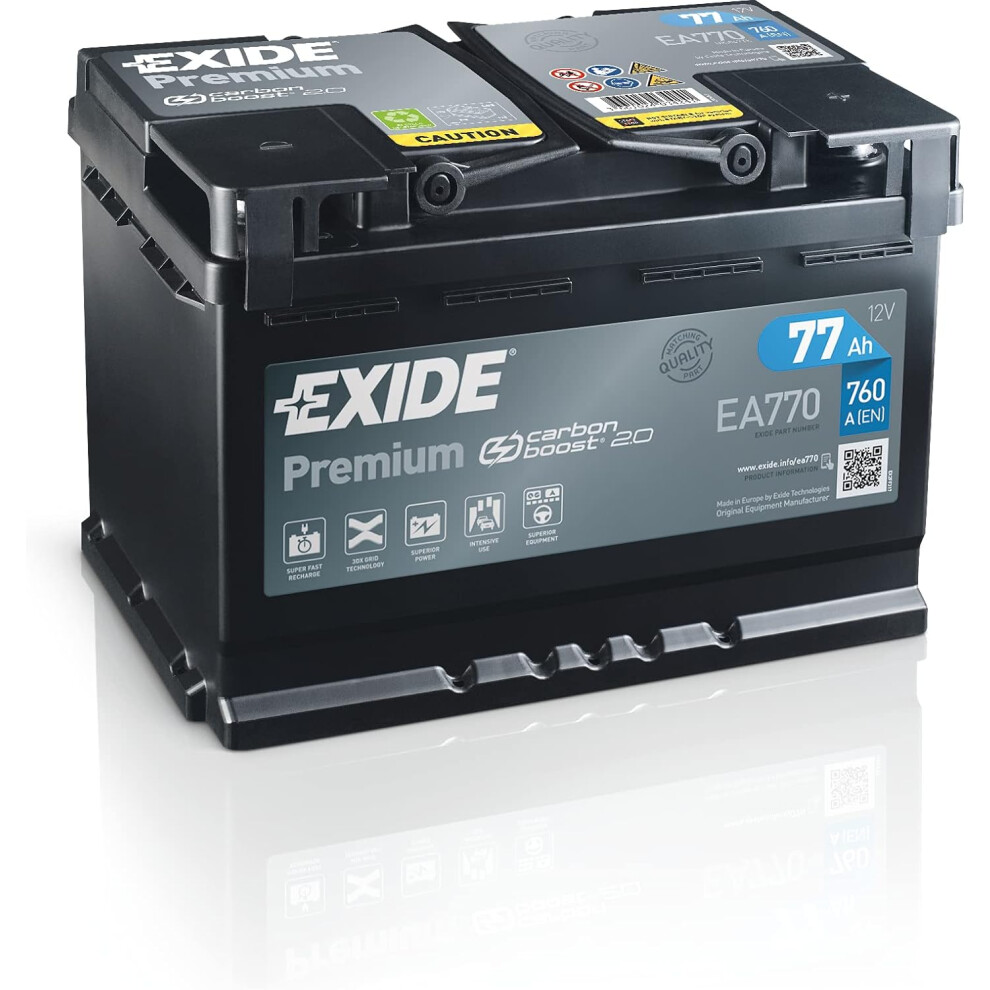 Exide Premium starting battery EA770 77 Ah