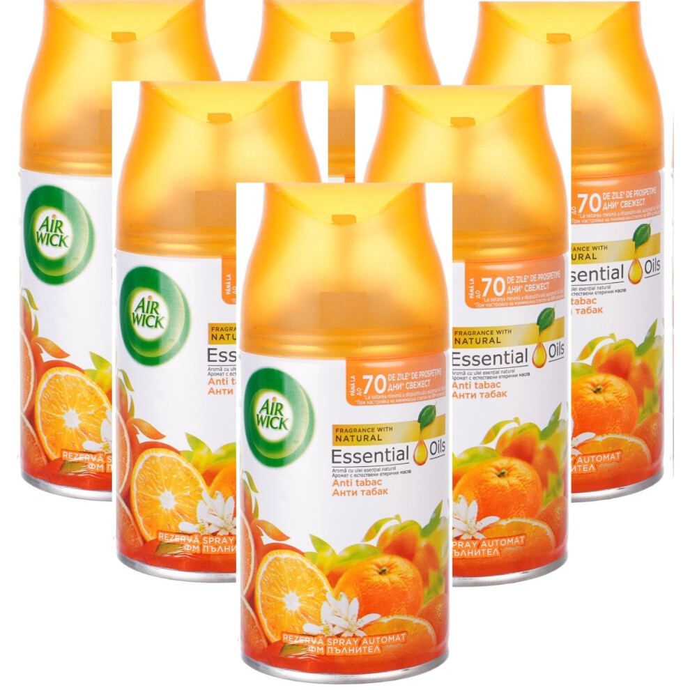 6 x Air Wick Freshmatic Max Automatic Spray Refill 250ml - Anti Tobacco-image-OPC-PFWF6YK-NEW