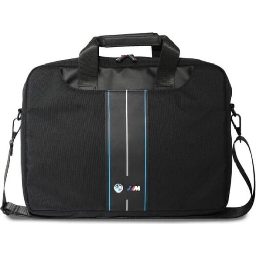 BMW BMW 16" Laptoptaske Sort Nylon Blå Stribet