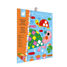 Janod - From 3 years old - Creative Kit - Animal Mosaics - Les Ateliers du Calme - Creative Leisure - Dexterity and Concentration - J07899