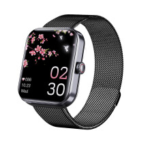 (black steel) F57l Blood Glucose Monitoring Watch, Blood Glucose Watch, Blood Pressure Watch