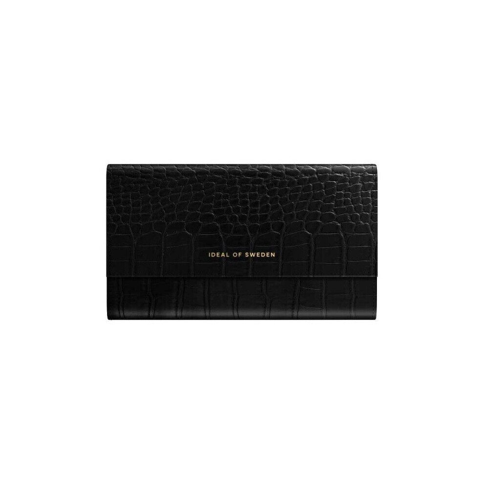 Genuine Ideal Of Sweden Case Clutch Wallet For Iphone 11 Pro - Jet Croco Black 840046634704