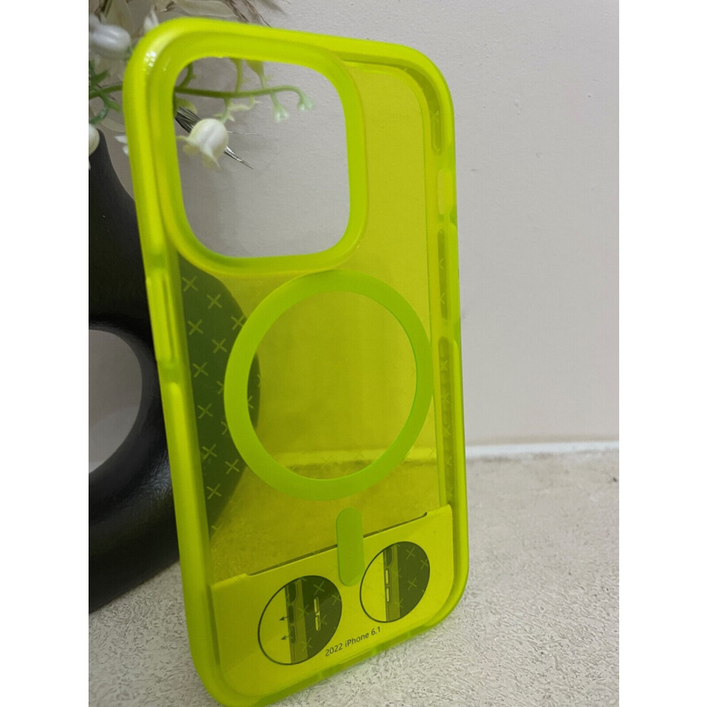 Tech21 Evo Check Case Cover For Iphone 14 Pro 6.1" Multi Drop Protection Yellow 5056586710029