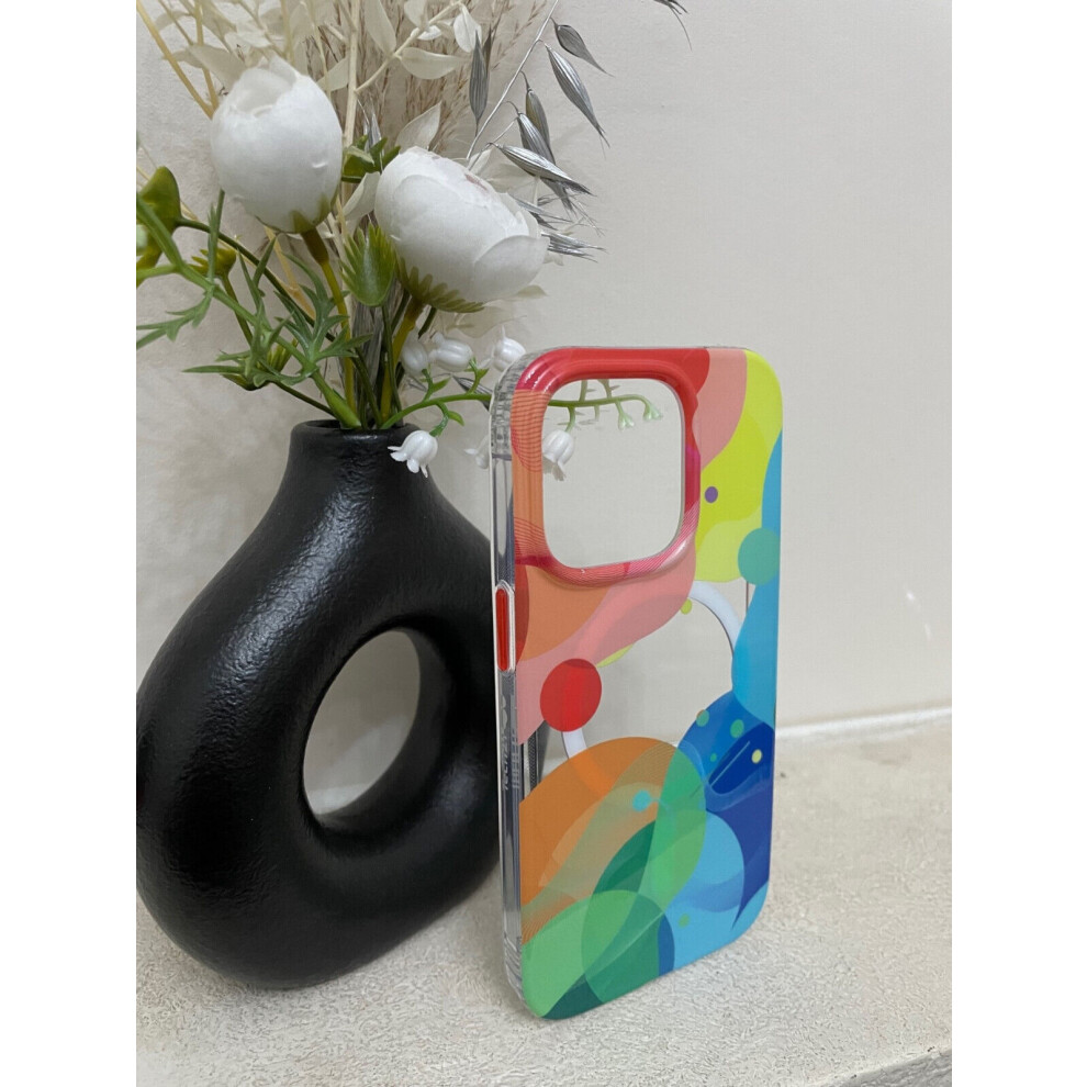 Art Rainbow Paint Design Case for iPhone 14 PRO EVO ART Tech21 Case Cover+ Glass