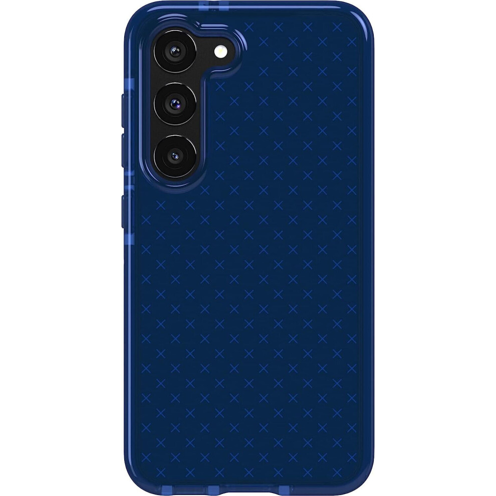 Tech21 Evo Check For Samsung Galaxy S23 - Shockproof Case Cover Midnight Blue