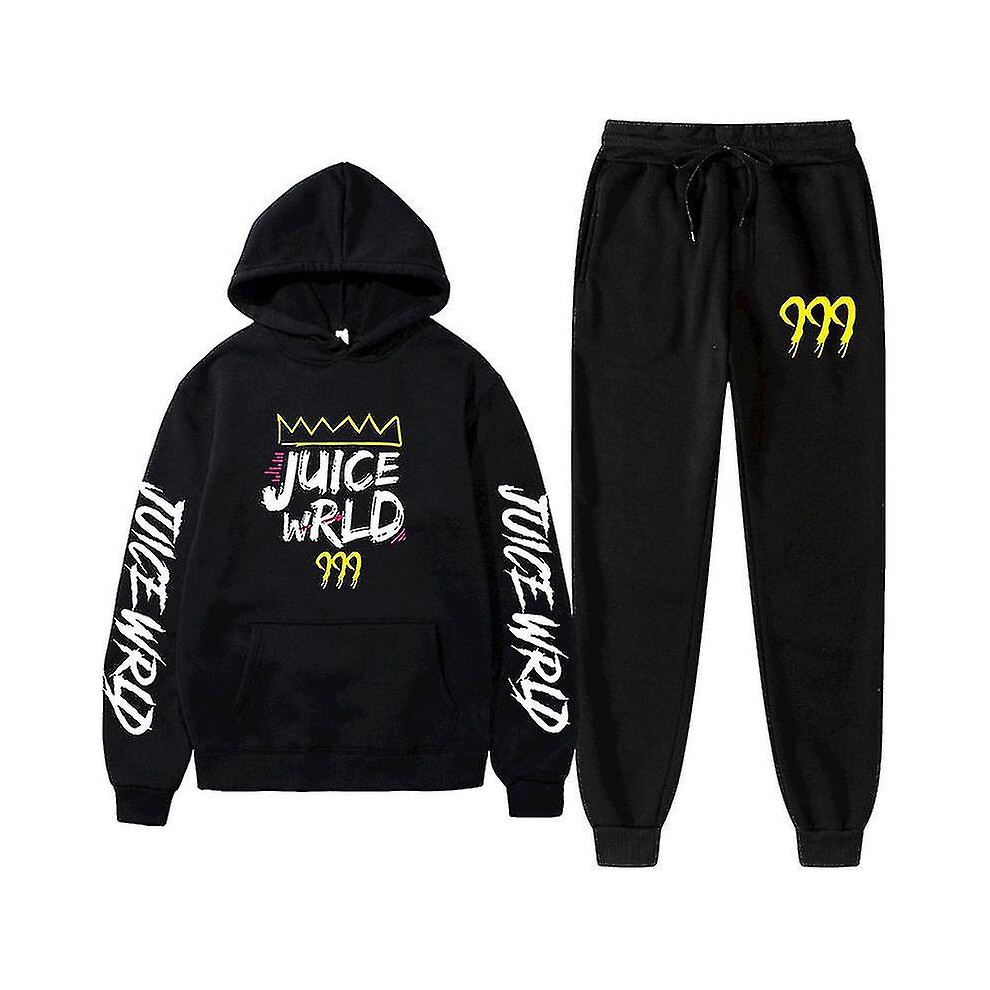 (black, XXXL) New Juice World Hoodie Suit Sweatshirt   Jogging Pants Juice Wrld Juice Wrld Juice Wrld Trap Rap Rainbow Tomography Juice Wrld