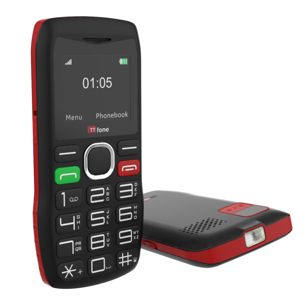 Ttfone Tt880 Easy-To-Use Big Button Mobile With O2 Pay As You Go Sim, Usb C Cable 5060929853175