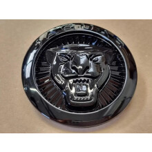 BLACK 85MM JAGUAR GRILL BADGE X-TYPE XJ XF XK X351 X358 F-TYPE F PACE