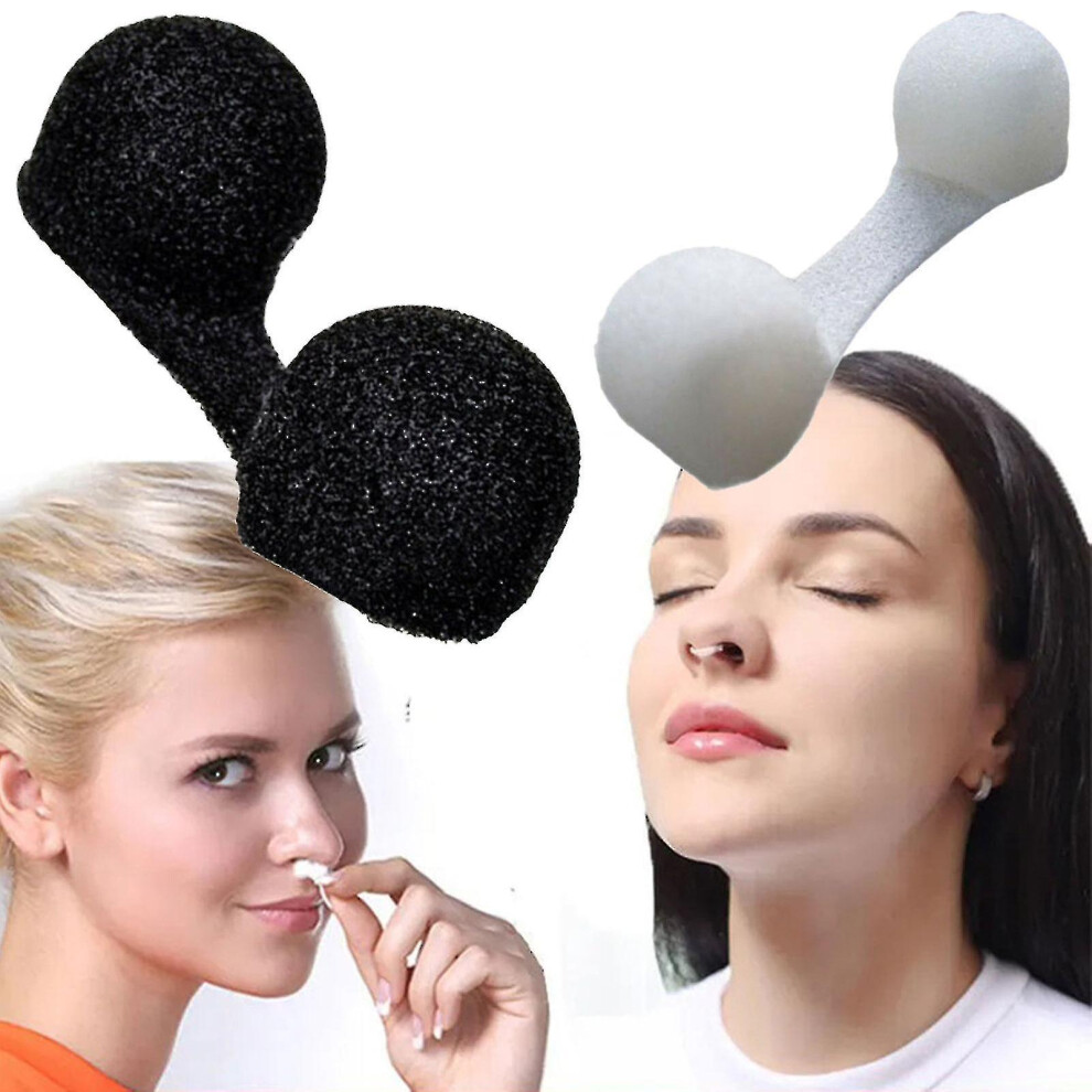 (Black) 50X Disposable Nose Filters Sponge Nose Nosebleed Nasal Plug Spray Softness Dust 8795863658063