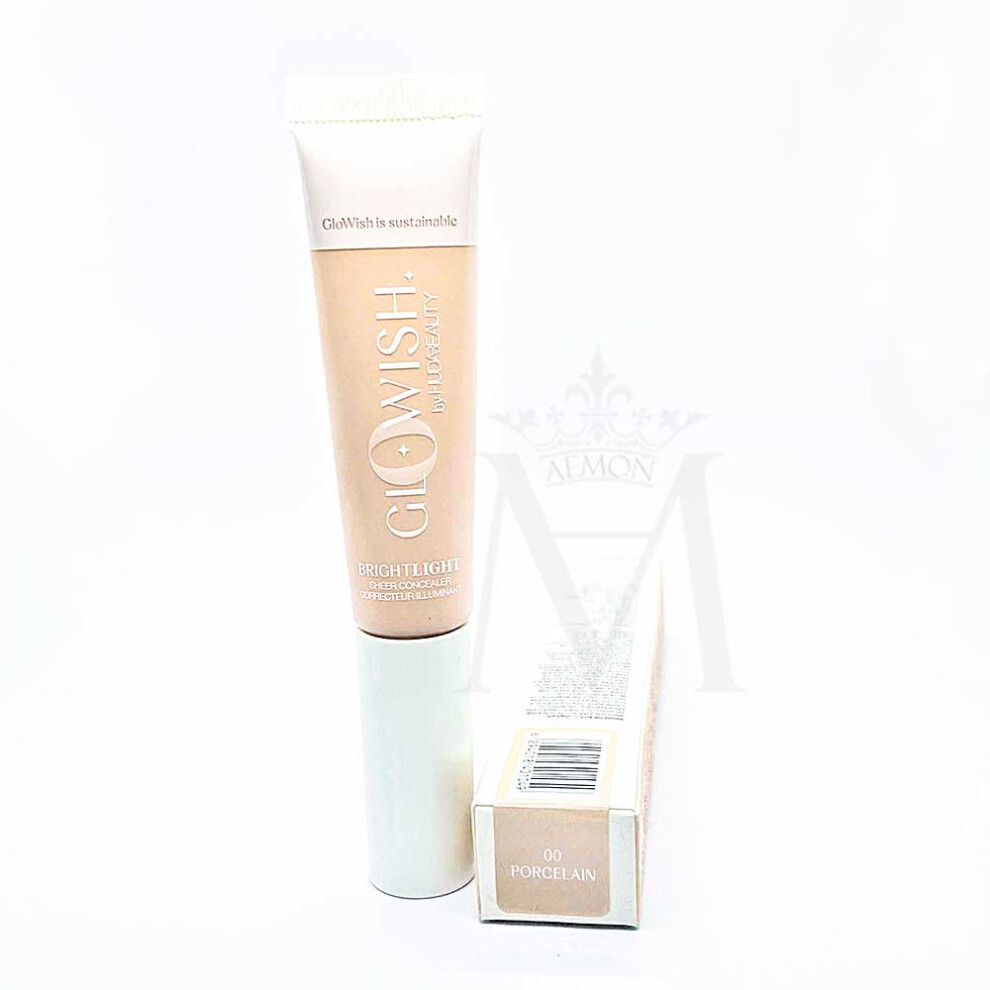 Huda Beauty (00 Porcelain) Glowish Bright Hydrating Concealer Light