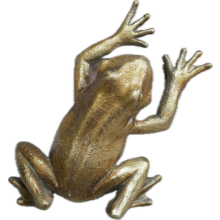 Resin Gold Climbing Frog Wall Art Decorative Ornament
