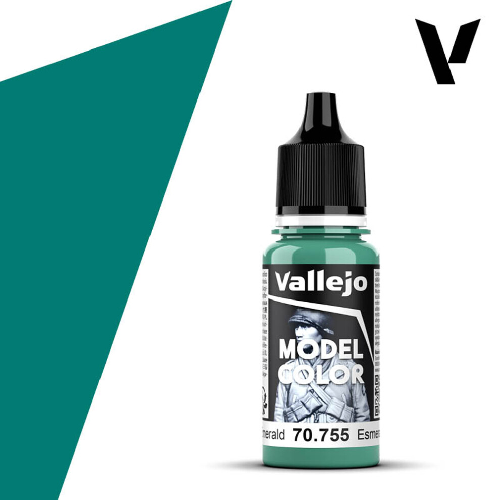 Vallejo 755 Model Colour Light Emerald 18ml Acrylic Paint