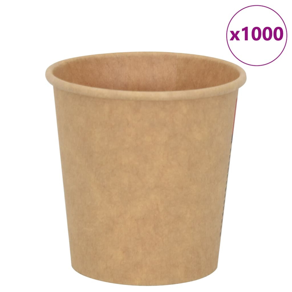 Vidaxl Paper Coffee Cups 1000 Pcs 4Oz 100Ml Brown