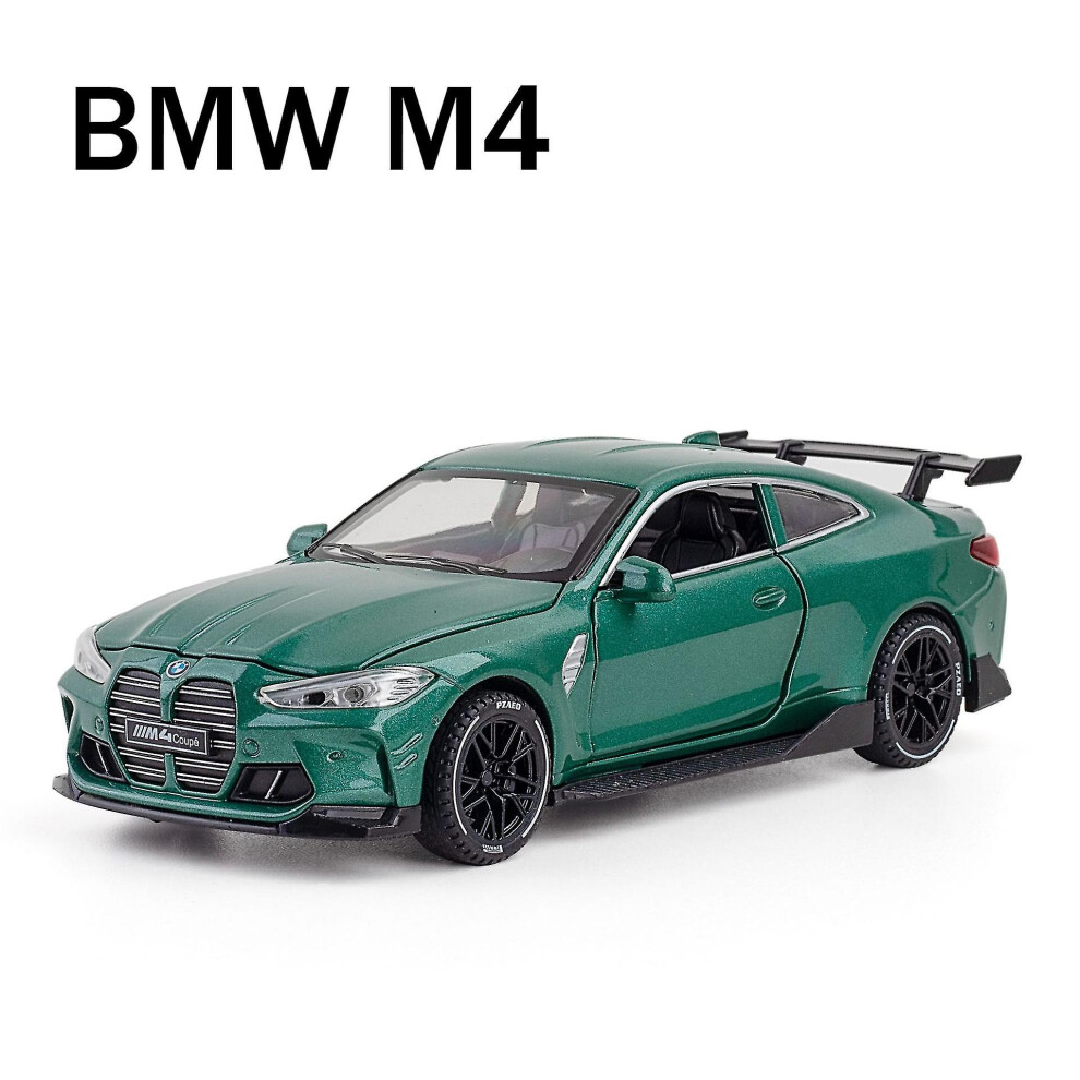 (Green 1) 1:32 Bmw M4 Im G82 Supercar Alloy Car Model With Pull Back Sound Light Children Gift Collection Diecast Toy Model-image-OPC-PFWFPFY-NEW